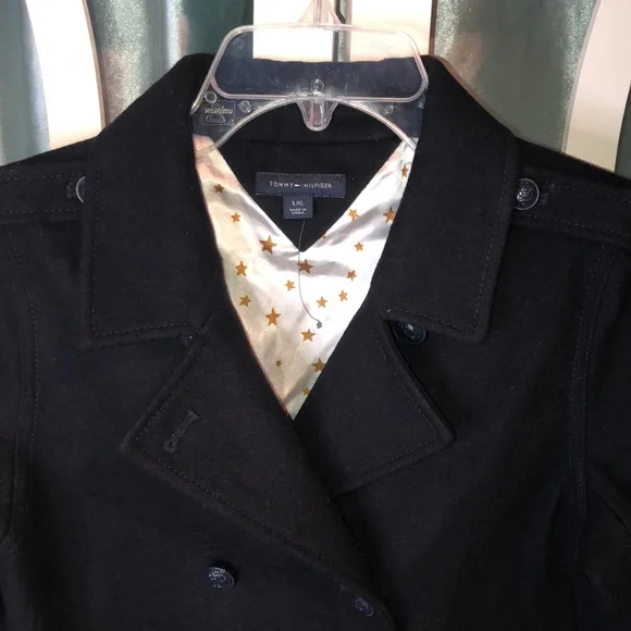 Girls Tommy Hilfiger Wool Blend Military Style Pea Coat